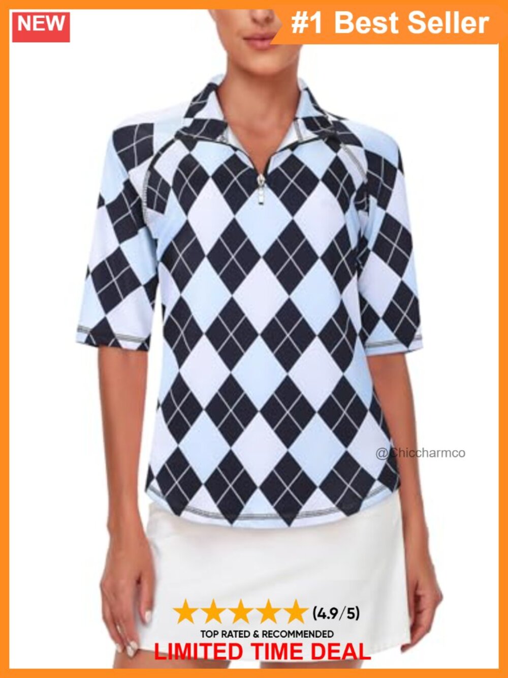 Quarter Zip Half Sleeve Athletic Golf Polo Shirt Quick Dry Raglan